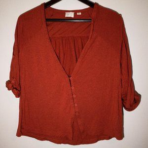 Rust Cardigan with buttons